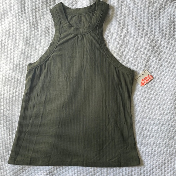 Free People Take Everywhere Army Green Tank - Picture 7 of 11